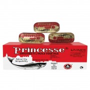 Sardines à l'huile végétale - Princesse - Carton de 50 boîtes x 125 g
