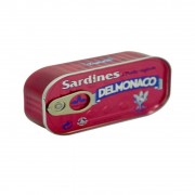Sardines à l'huile végétale - Delmonaco - Carton de 50 boîtes x 125 g